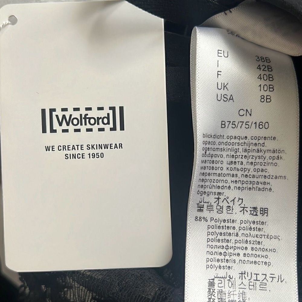 NWT Wolford Esmeralda String Body Black 8 B-cup - Picture 14 of 16